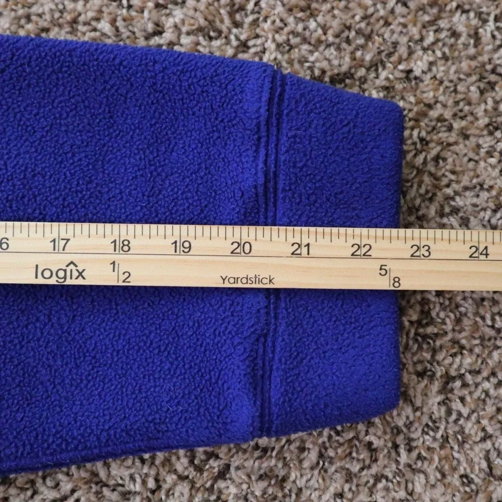 Vintage Polo Ralph Lauren Full Zip Fleece Hoodie Blue‎ Size Large 26x26.5